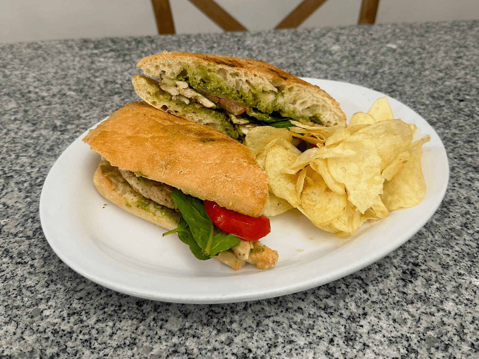 Chicken pesto sandwich